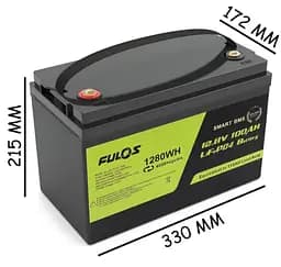 Акумулятор BATTERY liFePo FULOS 12V 100Ah для дому, квартири, ДБЖ та сонячних електростанцій - мініатюра 4