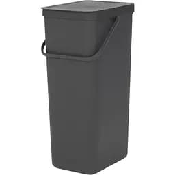 Ведро для мусора Brabantia Sort&Go 40 л темно-серый (251047)