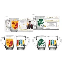 Набір скляних чашок Warner Bros Капучино Hogwarts House Pride 2 шт. (83605562)