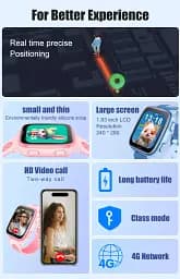 Смарт годинник-телефон дитячі Wonlex CT23 з відеодзвінком WI-FI GPS SIM-карта Blue (18354) - мініатюра 3