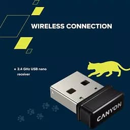 Комплект Canyon HSET-W6 Kitty Edition Wireless UA Violet (CNS-HSETW6VT) - мініатюра 7