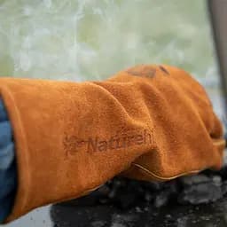 Рукавички вогнестійкі шкіряні Naturehike NH20FS042, розмір M, коричневі - мініатюра 6