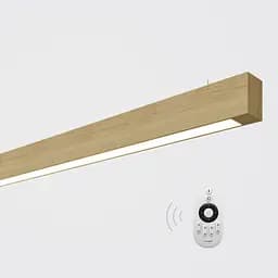 Деревянный димируемый светодиодный линейный светильник X-LED 50Вт (985х100х78)