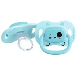 Пустушка силіконова Bebe Confort Reversible Soothers Minimalistic Animals, симетрична, 6-18 міс., 2 шт., синя (3104202020)