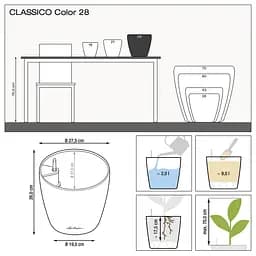Вазон Lechuza Classico Color, 9 л, білий (13190) - мініатюра 3