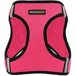 Шлея для собак Bronzedog Mesh Vest, розмір М, 42х47 см, рожева - мініатюра 2