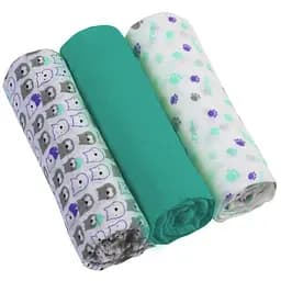 Багаторазові пелюшки BabyOno, муслін, 70х70 см, бірюзовий з білим, 3 шт. (348/05)
