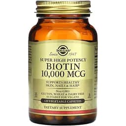 Біотин Solgar Biotin В7 10000 мкг 120 капсул