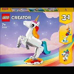 Конструктор LEGO Creator Магический единорог 3 в 1, 145 деталей (31140)