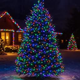 Новогодняя гирлянда уличная Рождественская фея GarlandoPro 50 м 500 LED белый провод Мультиколор CF500L50MWML