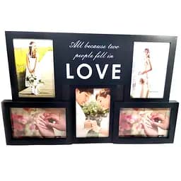 Мультирамка для 5 фото чорна 45 х 29.5 х 2.5 см (32101)