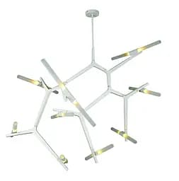 Люстра стельова Levistella 756LPR189-18 WH, G9, 18 ламп, білий, метал, скло, сучасний стиль