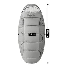 Спальний мішок овальний Naturehike PS300 CNK2350WS026, сірий - мініатюра 3