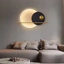 Бра у сучасному чорно-латунному корпусі 95х60 см Арт. WB46-950 Line F