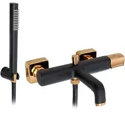 Змішувач для ванни і душа Rea Salto black gold REA-B6352 Чорний