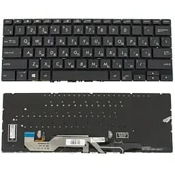 Клавіатура для ноутбука ASUS (UX362 series) rus, black, без фрейма, підсвічування клавіш