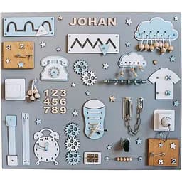 Развивающая игрушка Temple Group Бизиборд 70х60 см голубой (TG173981888)