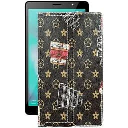 Чохол StatusCASE з екошкіри для планшету Tecno Tab P704a 4G Луі-Вітон-коричневий