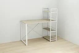 Письмовий стіл Ferrum-decor Серії Конект з етажеркою 75x120x60 білий ДСП Дуб Сонома 16мм (FRD-104227) - мініатюра 6