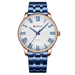 Наручний годинник чоловічий 8422 Blue-Gold-White Curren acs0031448