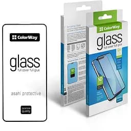 Захисне скло ColorWay 9H FC Glue Apple iPhone 16 Pro Black - мініатюра 2