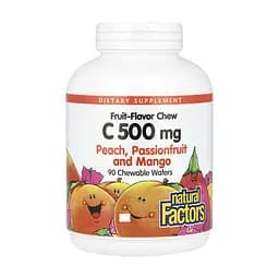 Vitamin C 500 mg - 90 Chewable Wafers Peach Passion Fruit and Mango