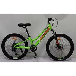 Велосипед спортивный Corso «optima» 24" дюймов, рама алюминиевая 11'', Shimano Revoshift 7 скоростей, собран на 75% (TM-24355)