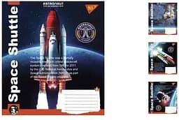 Тетради ученические 18 листов клетка. YES Astronaut academy, 25 шт. в упаковке