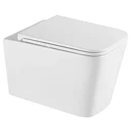 Унитаз подвесной Mixxus Premium Quadro-0302-R 530x360x365 мм, система смыва Rimless MP6454, Белый