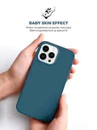 Силиконовый чехол для Apple iPhone 15 Pro Max, ICON2 Case, синий, противоударный, панель, защита всего корпуса, матовая поверхность Soft Touch, выступает над дисплеем, совместим с защитными стеклами и пленками, с микрофиброй, ArmorStandart (ARM70530) - мініатюра 8