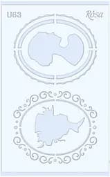 Трафарет многоразовый универсальный №U63 Ажур 13×20 прозрачный 0,5мм.