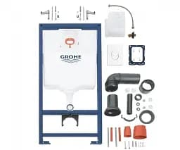 Інсталяція для унітаза Grohe Rapid SL 38722001 + овальна кнопка Skate Air біла 30412 - мініатюра 2
