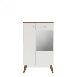 Пенал-витрина Гербор Папа REG1D1W Нимфея альба/Орех верона (GRB-1943)