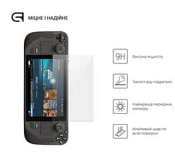 Захисне скло для Valve Steam Deck/Steam Deck OLED, Glass.CR, загартоване, прозоре, 9H, олеофобне покриття, ударостійке, стійке до подряпин, ультратонке, просте встановлення, для ігрової консолі, ArmorStandart (ARM74483) - мініатюра 2