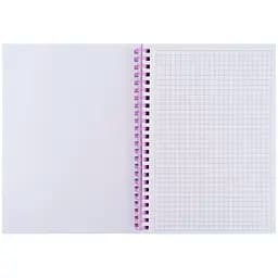 Блокнот Axent на спіралі А5 в клітинку 80 аркушів бузковий (8472-4-A)