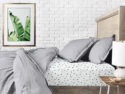 Простирадло Cosas на резинці 90х200 grey stars cs1, білий (StarGrey_90x200x20) - мініатюра 4