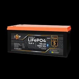 Акумулятор LP LiFePO4 76.8V - 100 Ah (7680Wh) (BMS 200/100А) метал Smart BT - мініатюра 3