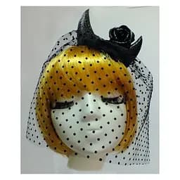 Шляпка-мини Чертовка с розой