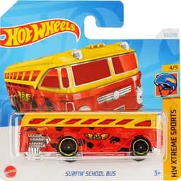 Базова машинка Hot Wheels HW Xtreme Sports Surfin School Bus червоний з жовтим (5785)