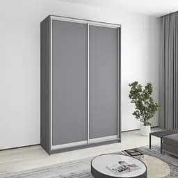 Шкаф-купе двухдверный MebelStar Стандарт AL 2ДСП 150x60x240 см Антрацит (MBS-3614)