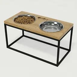 Hollky Base L — миски на подставке для средних и крупных собак (2 × 0,95 л, высота 20 см)