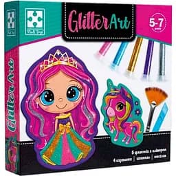 Набір для творчості  Vladi Toys Glitter Art Казкові принцеси  5 флаконів з глітерами VT4501-10 