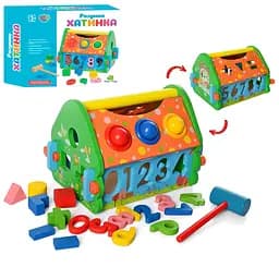 Дерев’яна іграшка Стукачка будиночок, 25x20.5x6.5 см, MD2367