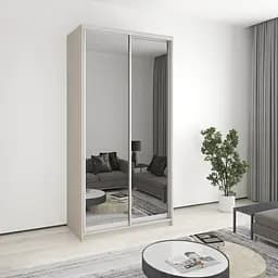 Шкаф-купе двухдверный MebelStar Стандарт AL 2 Зеркала 120x45x240 см Кашемир (MBS-3818)