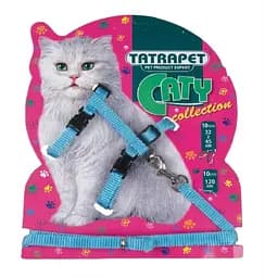 Набор шлей и поводок для кошек TatraPet Caty голубой 1 х 25 см 