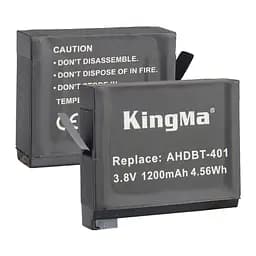 2-Pack KingMa GoPro AHDBT-401 комплект з 2 акумуляторів