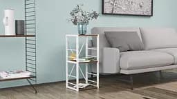 Етажерка 3/34 Ferrum-decor Серії Коннект 73x34x28 білий ДСП Дуб Сонома Трюфель 16мм (FRD-104299) - мініатюра 2