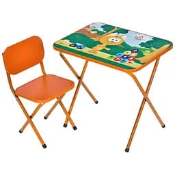 Дитячий столик Bambi Кіт M 5968-7 складний зі стільчиком цифри