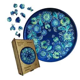 Деревянный пазл Петриковский Роспись Полярное Сияние Екатерины Каракуци, А1, Деревянная коробка 500+ элементов