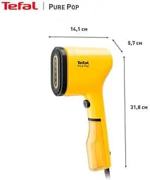 Tefal Відпарювач компактний Pure Pop, 1300Вт, 70мл, постійна пара - 20гр, жовтий - мініатюра 6